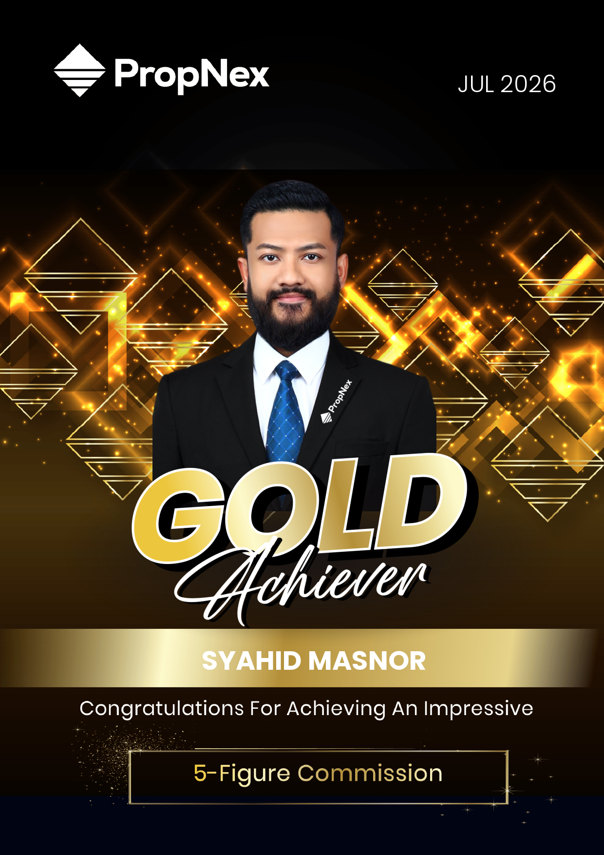 Syahid Masnor Gold Achiever award, July 2026