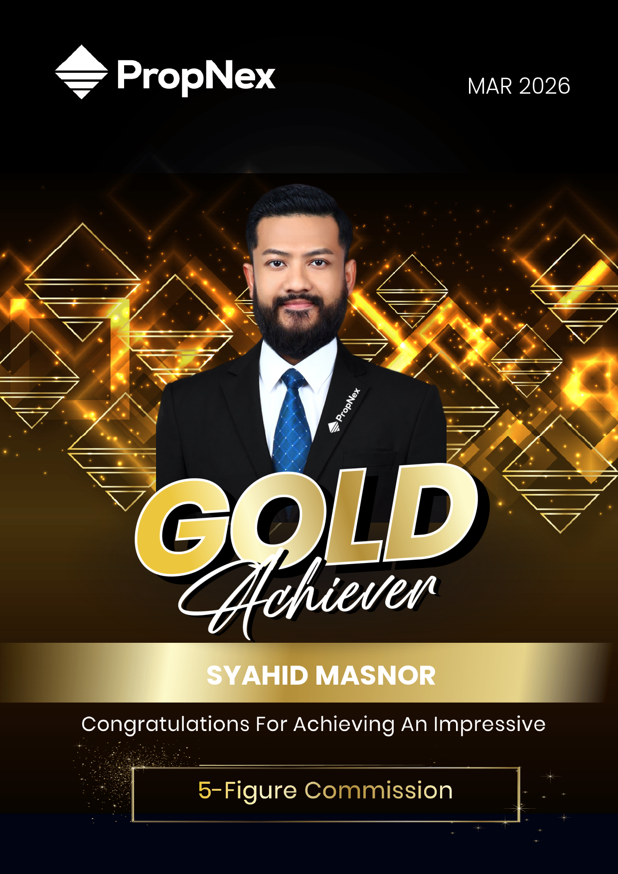 Syahid Masnor Gold Achiever award, March 2026